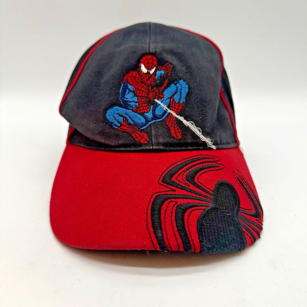 Marvel 2010 Spider-Man Spider Sense Logo Baseball Cap Kids Embroidered Strapback